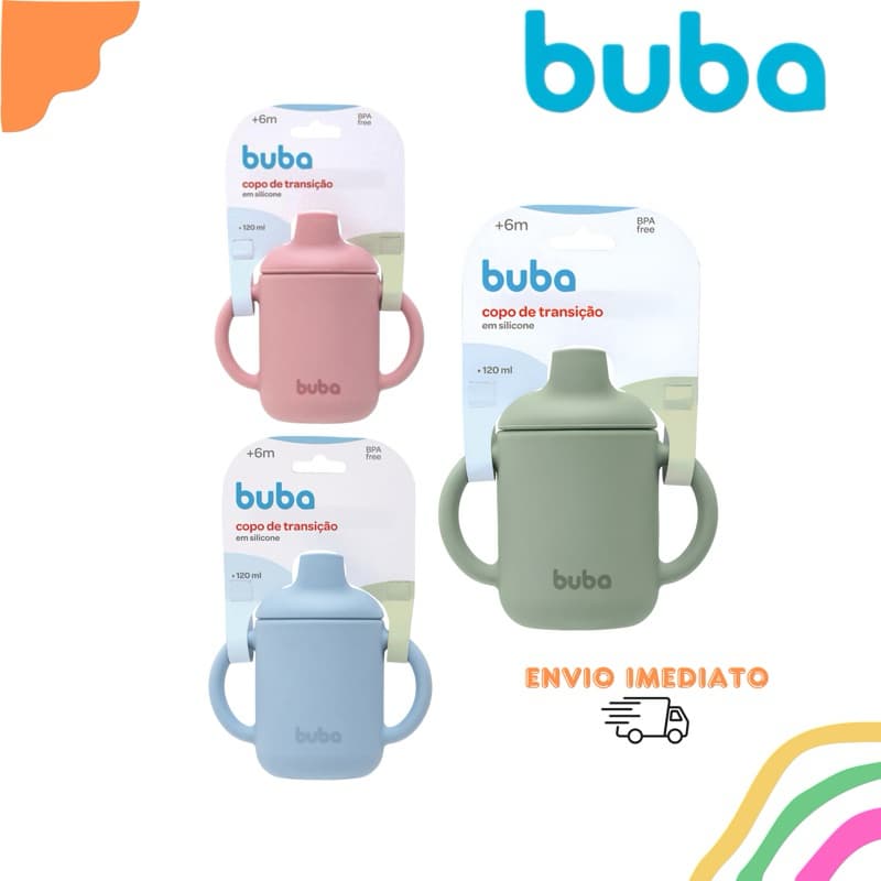 COPO INFANTIL DE TREINAMENTO EM SILICONE BUBA COPINHO DE SILICONE