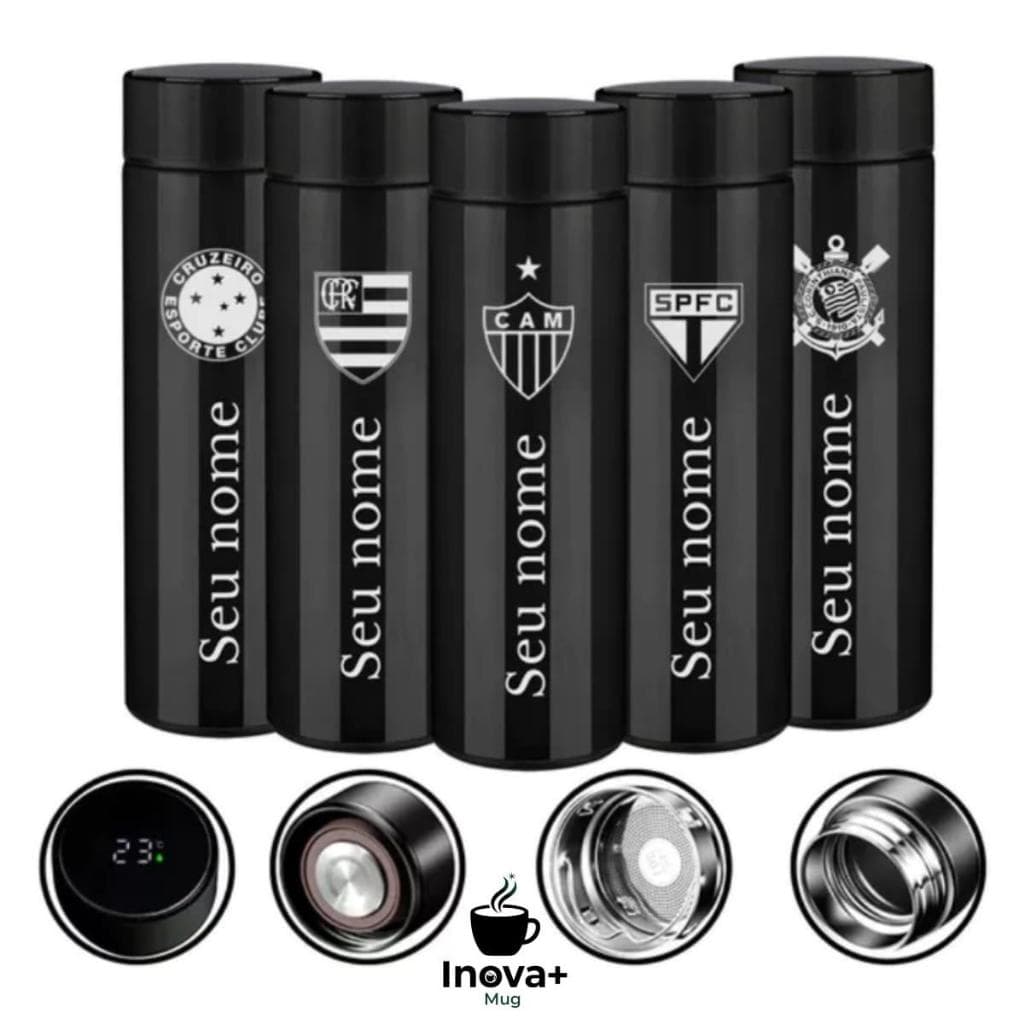 Garrafa Térmica Digital 500ml Personalizada com Nome