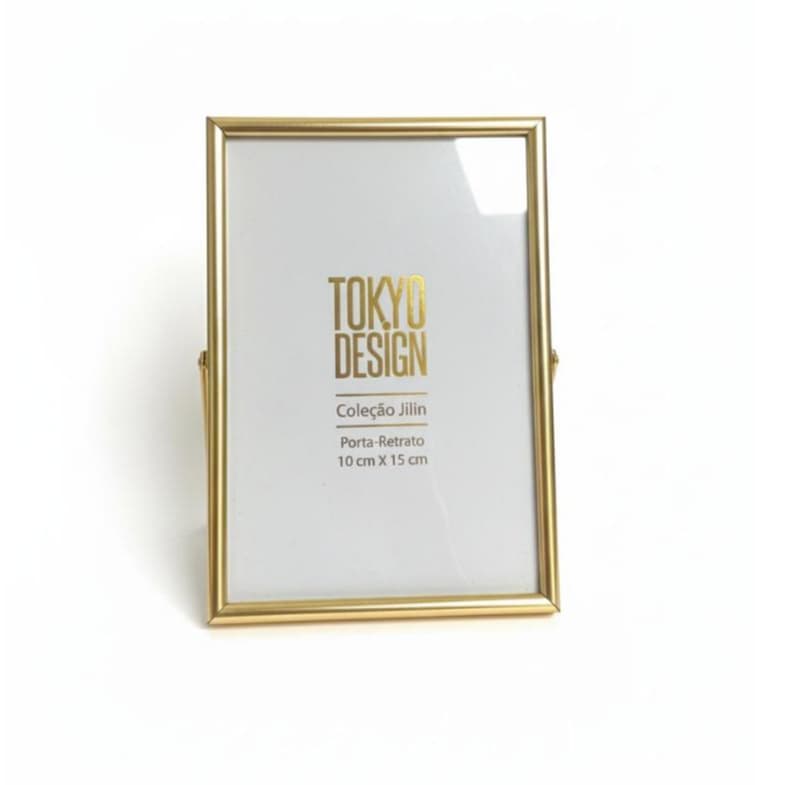 Porta Retrato 10x15 Dourado com pé Tokyo Design - Elegância para Suas Memórias