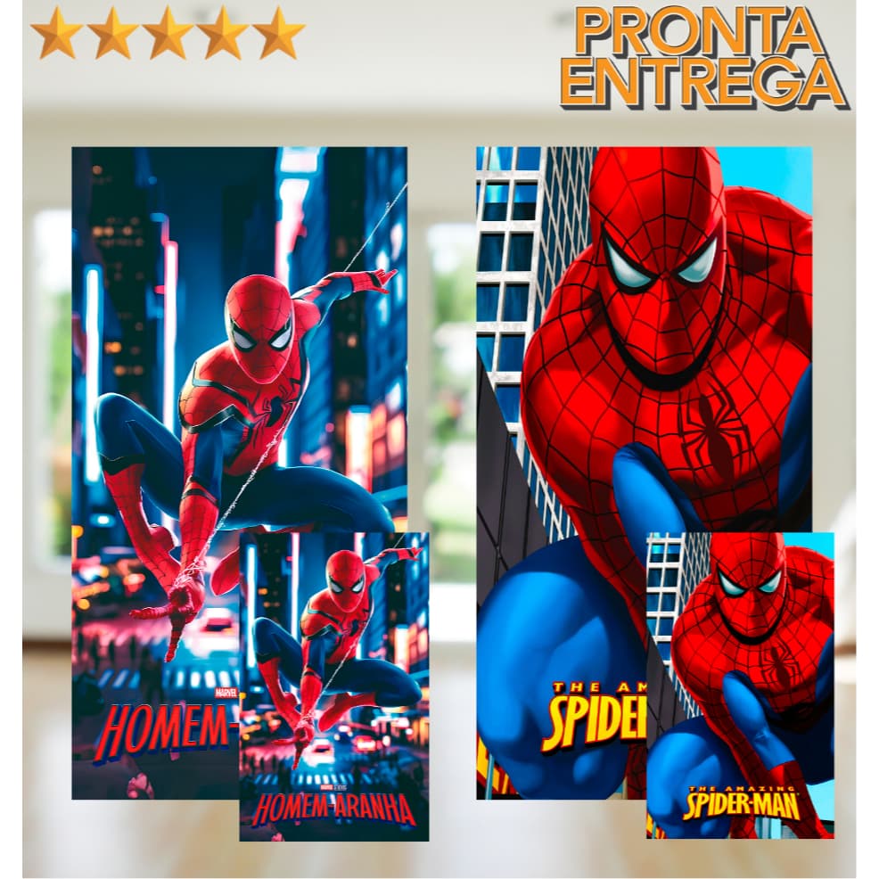 Toalha de Banho Praia Piscina e Rosto Lavabo Homem Aranha Spider Man Infantil Estampada 140x70