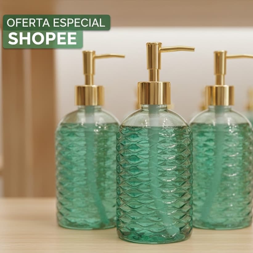 Dispenser Porta Sabonete Líquido para Banheiro–Mais Higiene, Praticidade e um Toque Moderne  Sua Pia