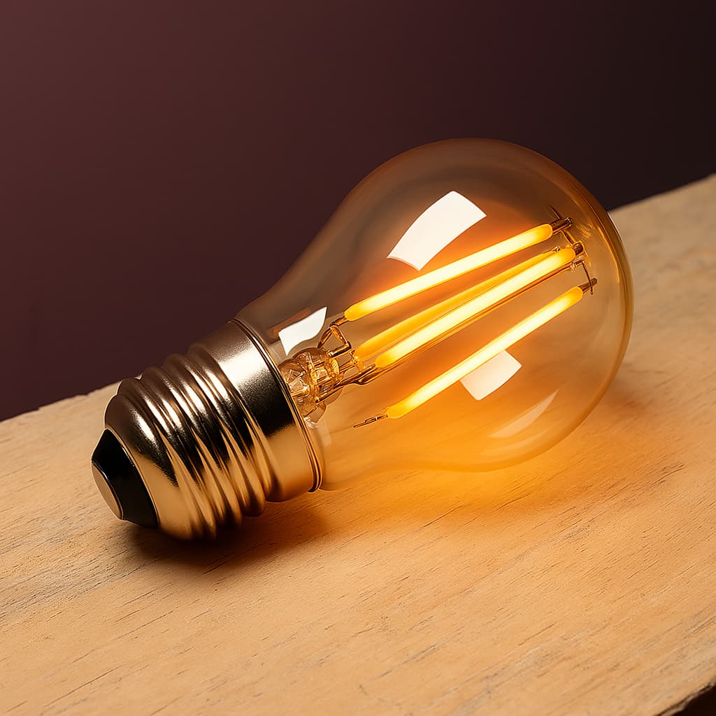Lâmpada Filamento LED G45 4W E27 LUZ QUENTE (AMARELO) Âmbar Retrô Vintage 110V~220V | Bivolt