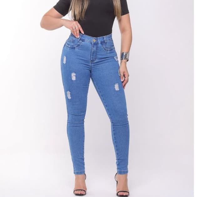 Calça Jeans Skinny Destroyed Lançamento | A Queridinha das Blogueiras | Moda 2025