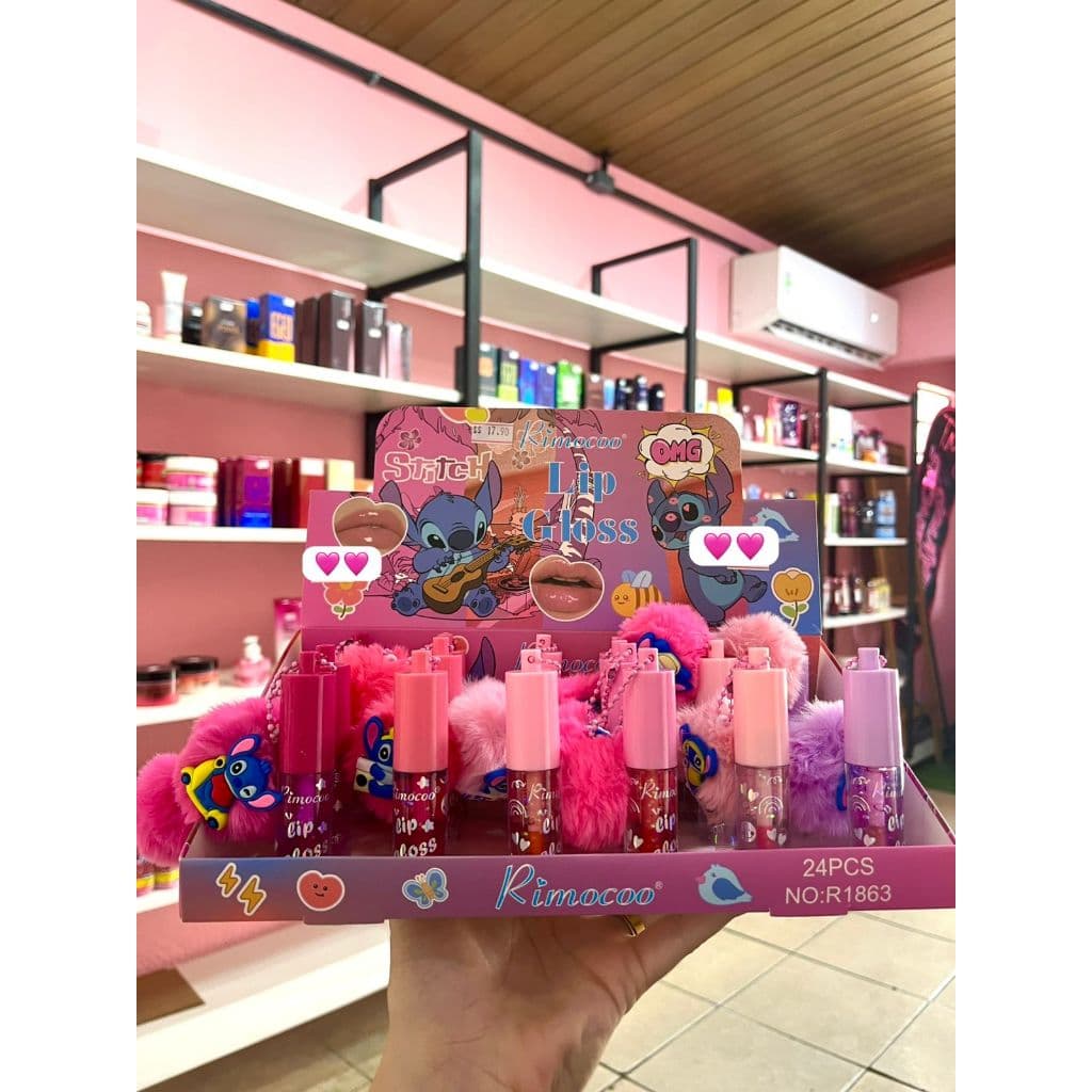 Lip Gloss Stitch com Pompom