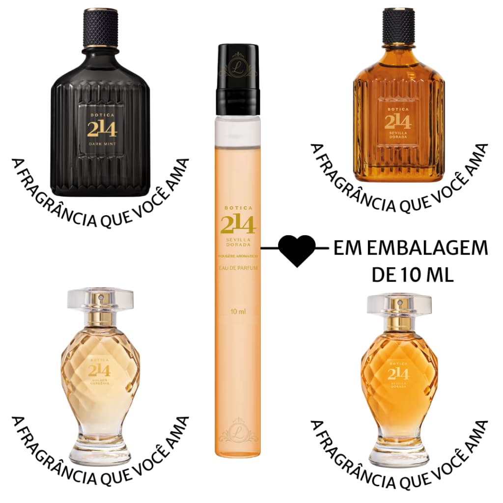 Botica 214 Feminino e Masculino - Arabian Oasis Dark Mint Sevilla Dorada Fiji Paradise - Perfume de Bolso Eau de Parfum