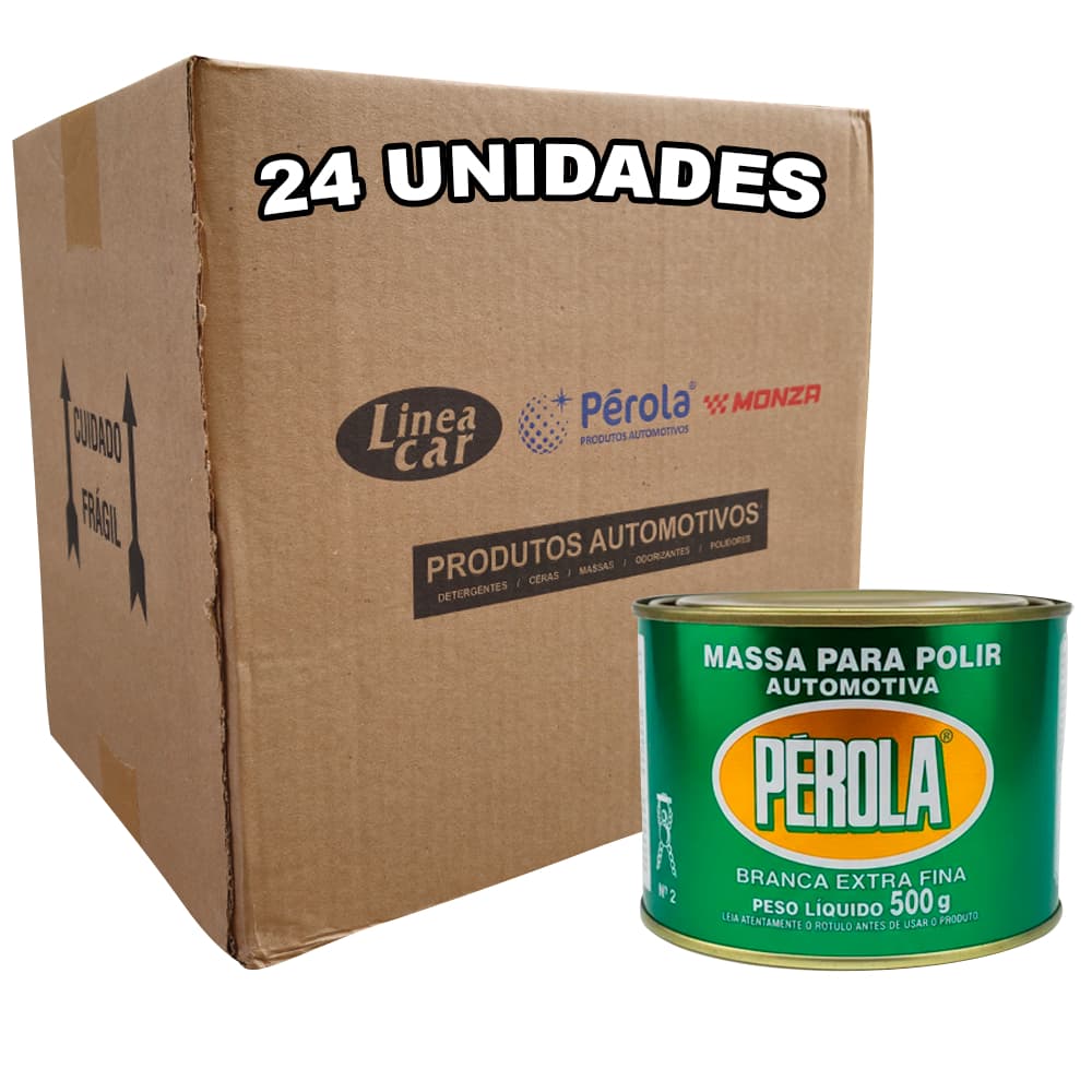 Caixa Fechada 24 Unid Pasta Polidora de Lataria/Farol Automotivo - 500g