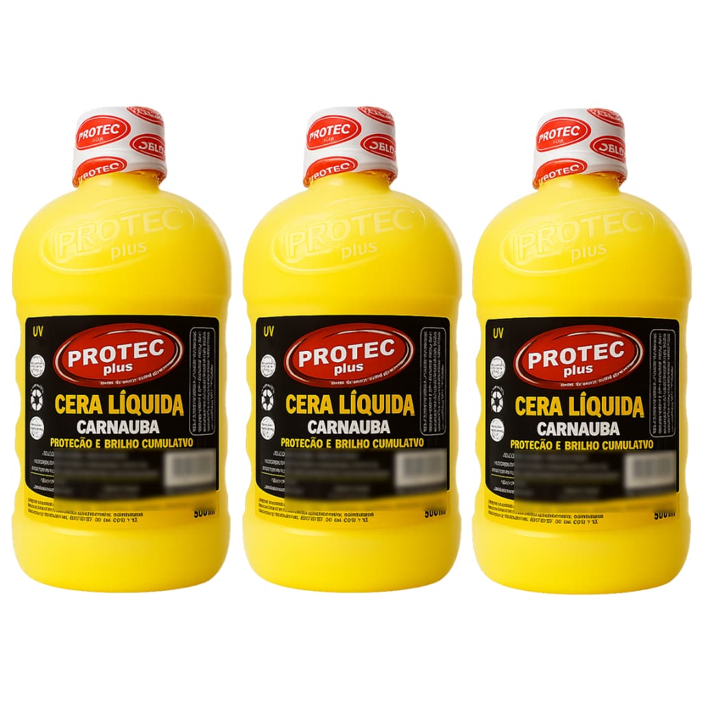 Kit 3 Cera de Carnauba Pronto Uso para Lava Rápido - 500ml cada