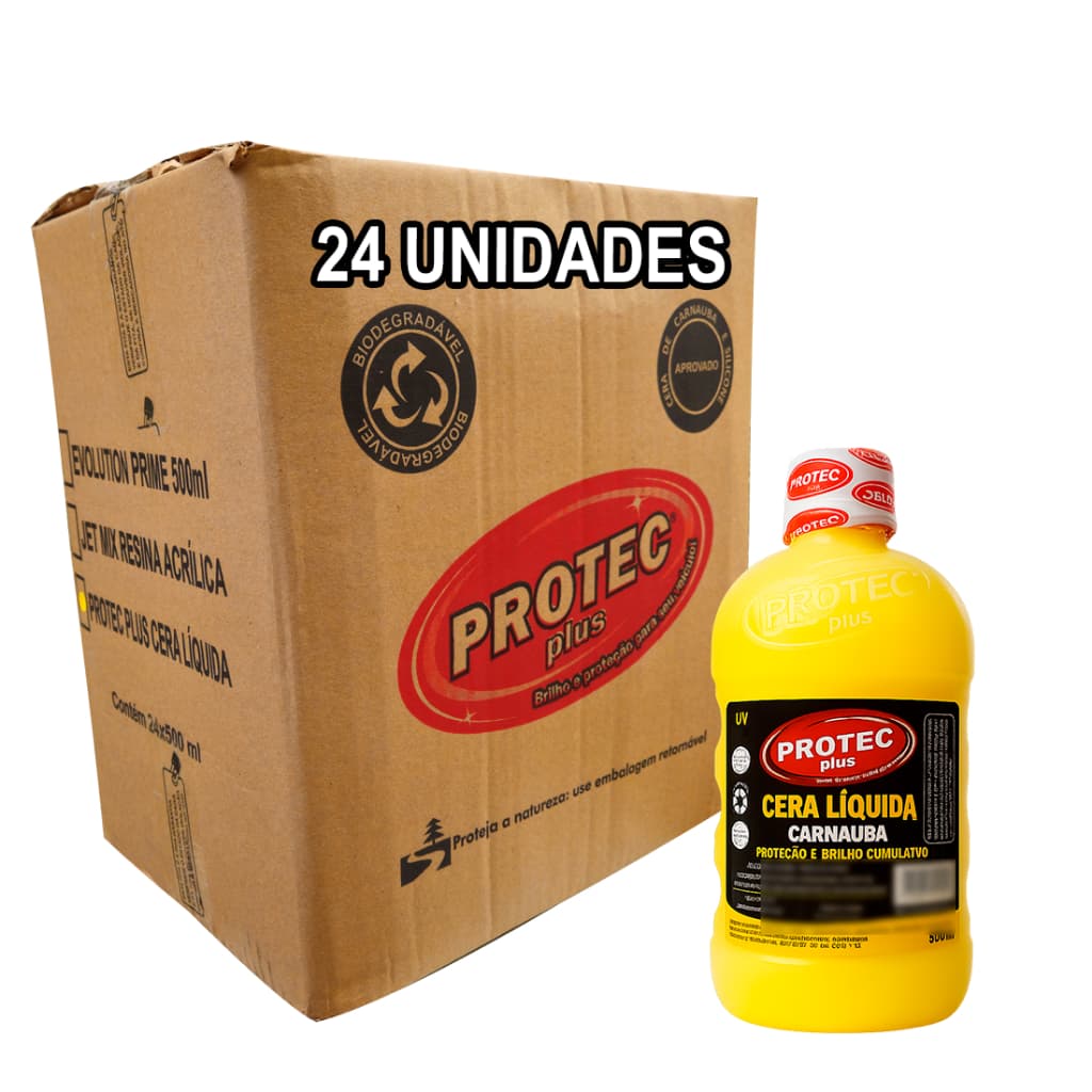 24 Unidades Cera de Carnaúba Restauradora de Cor da Lataria - 500ml