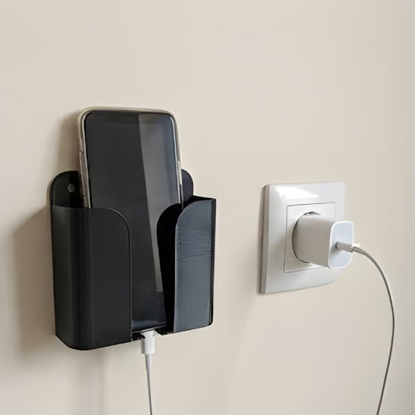 KIT COM 2 SUPORTES DE CARREGAMENTO DE CELULAR SUPORTE PARA CARREGAR CELULAR NA PAREDE COM FITA