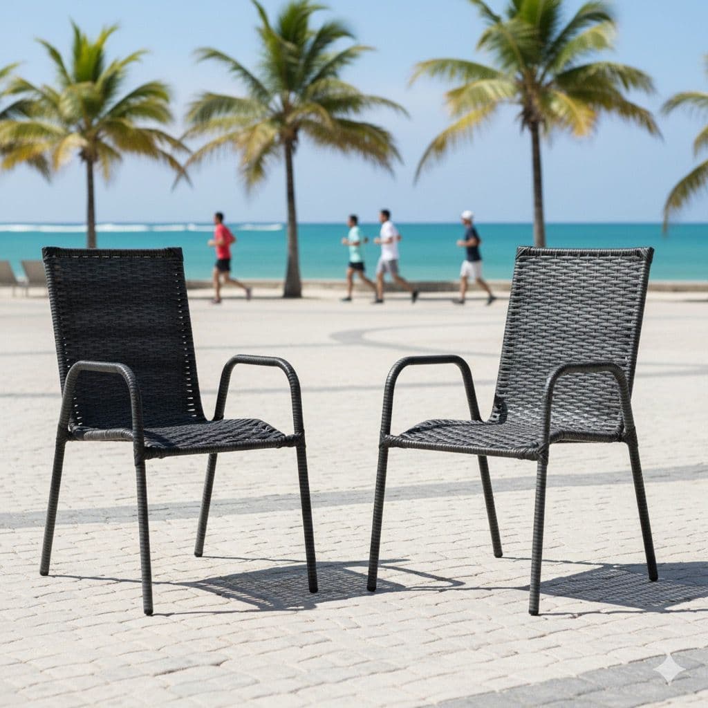 Cadeira De Junco Resistente Para Varanda Jardim