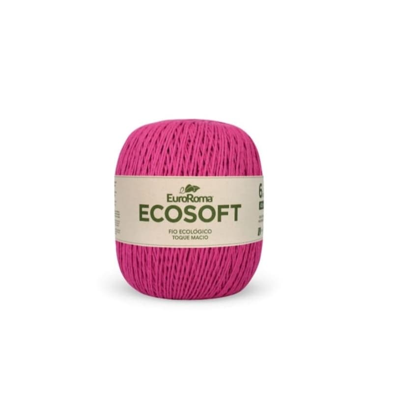 Barbante euroroma ecosoft n°6 cor 550 pink