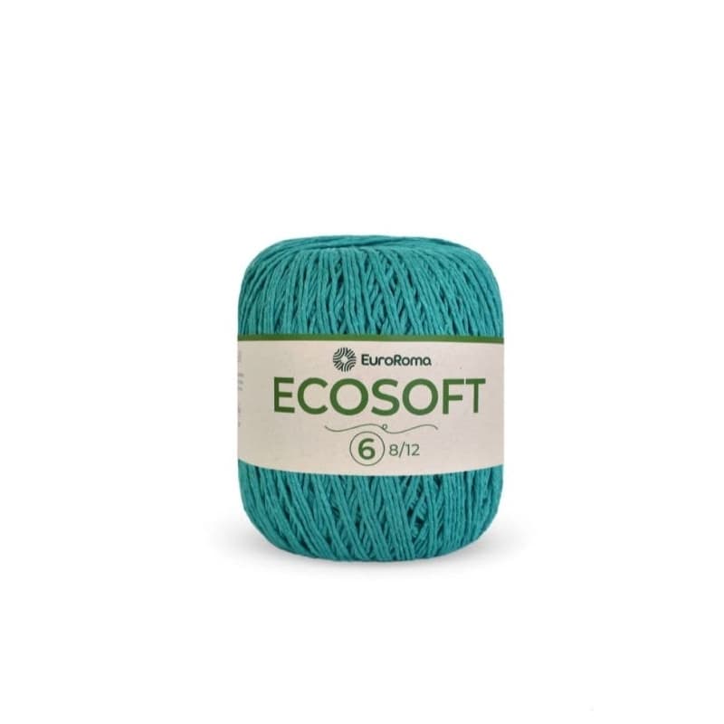 Barbante euroroma ecosoft n°6 cor 810 V.água escuro
