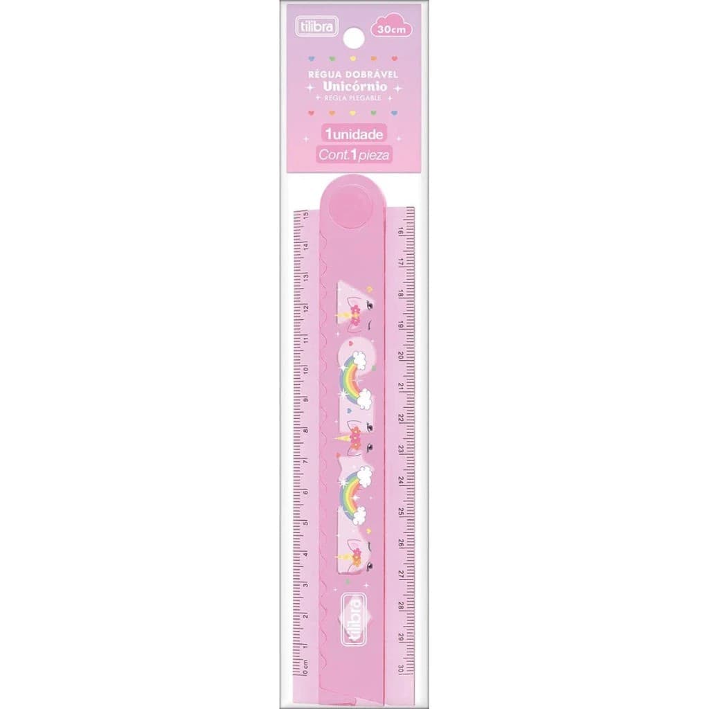 Régua Dobrável Unicórnio 30cm - Tilibra
