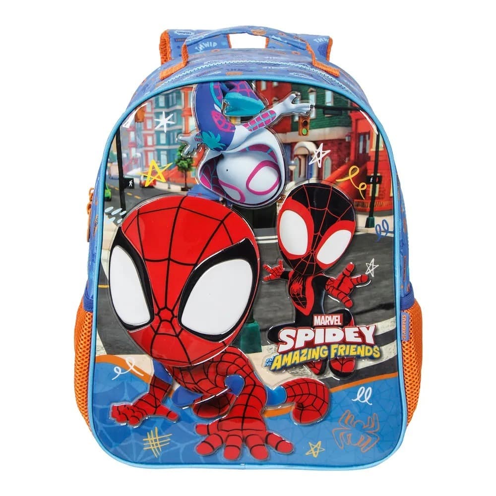 Mochila Escolar "14 Spidey X1 Azul Space Boy Xeryus
