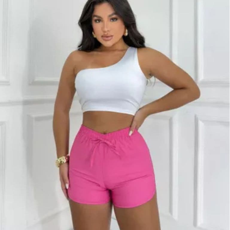 Bermuda Praia ( COM 2 UNIDADES) Shorts Boxer Bermuda Larguinha Feminina em Tactel