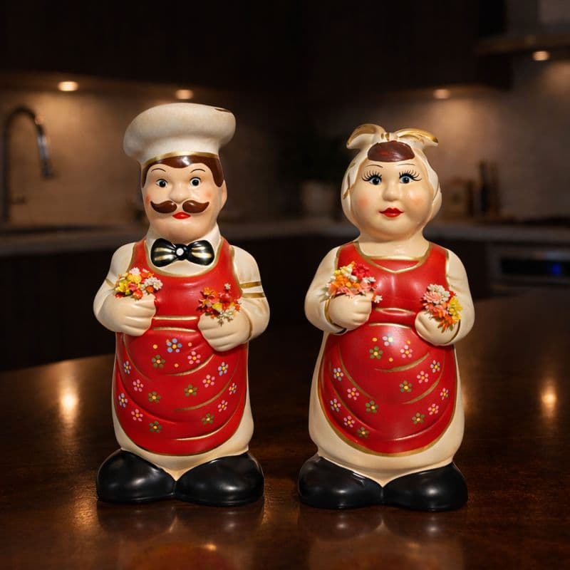 Casal De Cozinheiro - Cerâmica Decoração