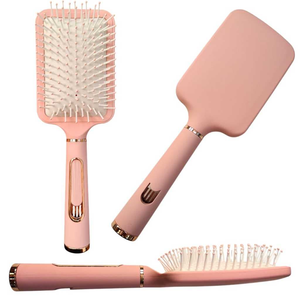 Escova Profissional Raquete para Cabelo Feminino Massageadora Desembaraçante Reduz Frizz Conforto