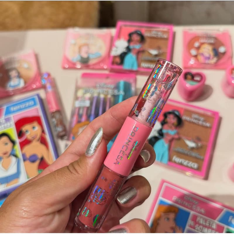 LANÇAMENTO Lip Duo de Batom e Gloss Princesas Disney by Fenzza - DIS114 Lábios Irresistíveis