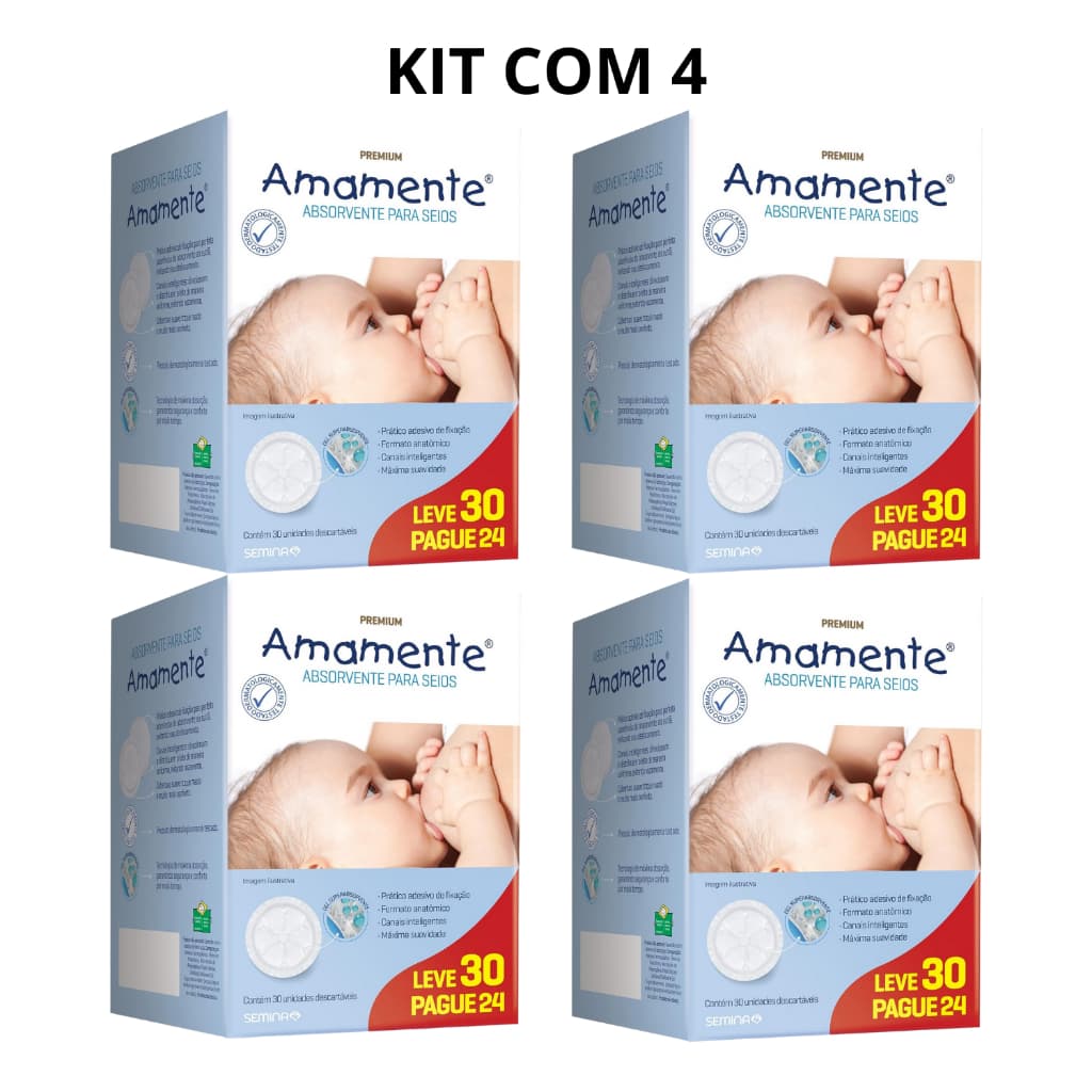 Kit Absorvente Seios Amamente Premium Diurno Anti-vazamento
