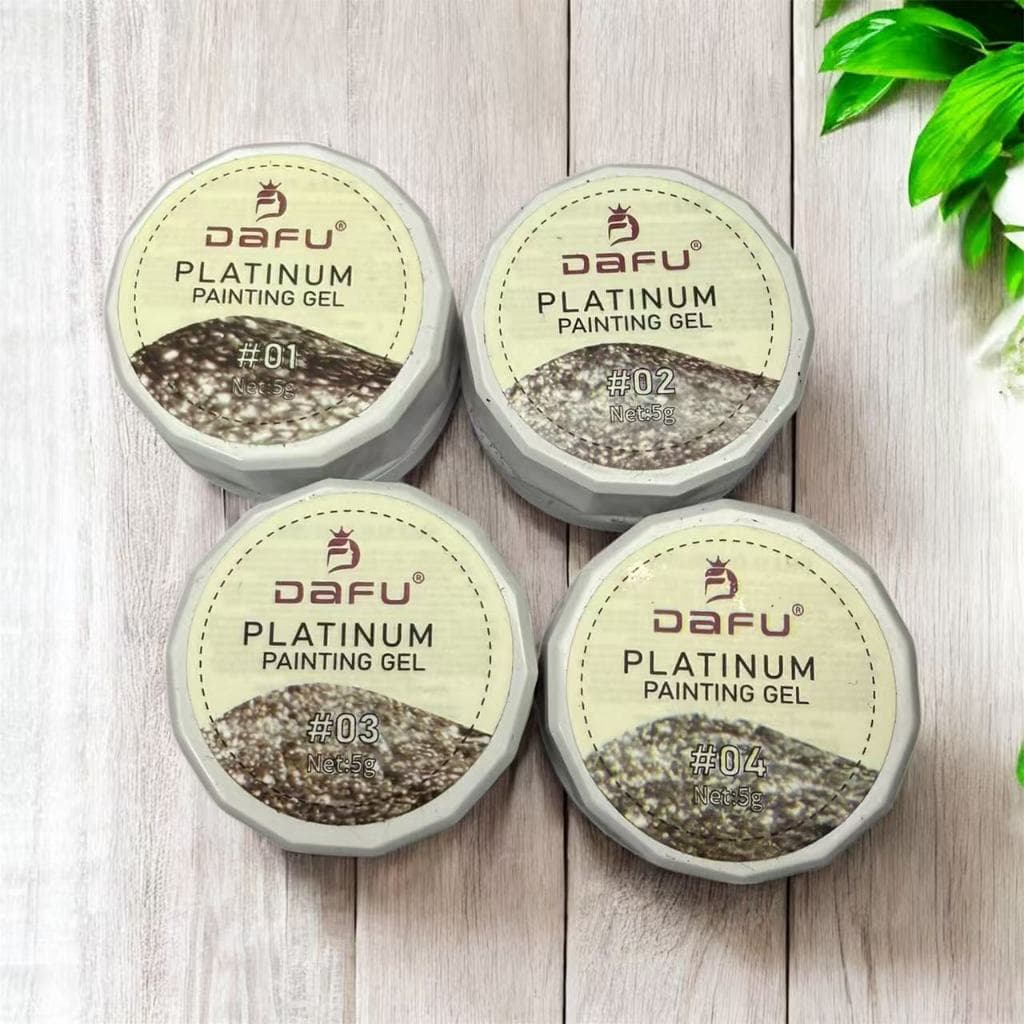 Painting Gel Platinum 5g para Decoração com glitter de Unhas Acrigel DAFU s
