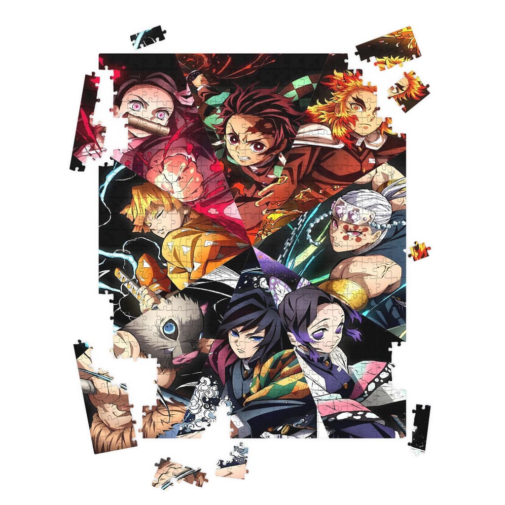 Quebra Cabeça MDF ENORME 90x60 Demon Slayer 500 Peças Puzzle