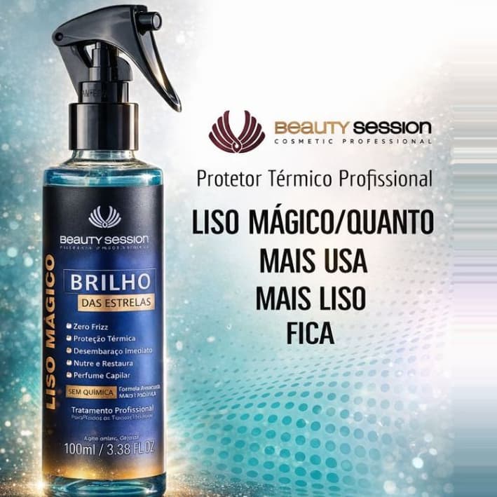 Protetor Térmico Liso Mágico Brilho das Estrelas 100 ml - Beauty Session Professional