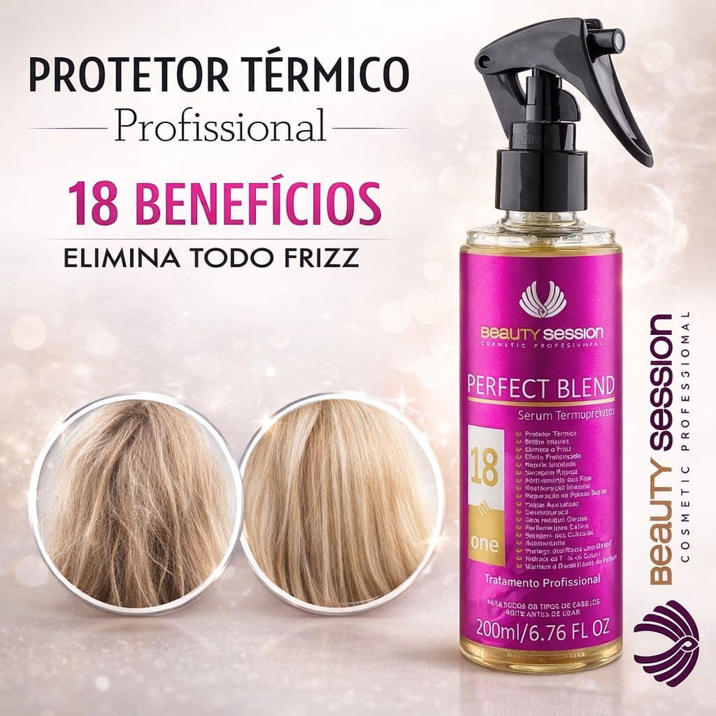 Protetor Térmico 18x1 Perfect Blend Termoativado 200 ml - Beauty Session Cosmetic Pofessional