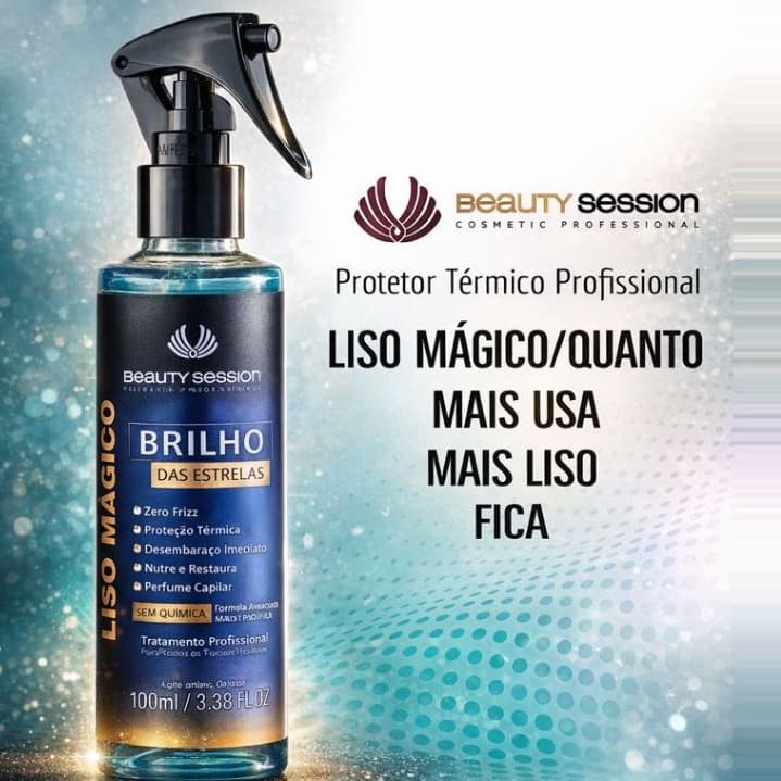 Protetor Térmico Liso Mágico Brilho das Estrelas 100 ml - Beauty Session Cosmetic Professional