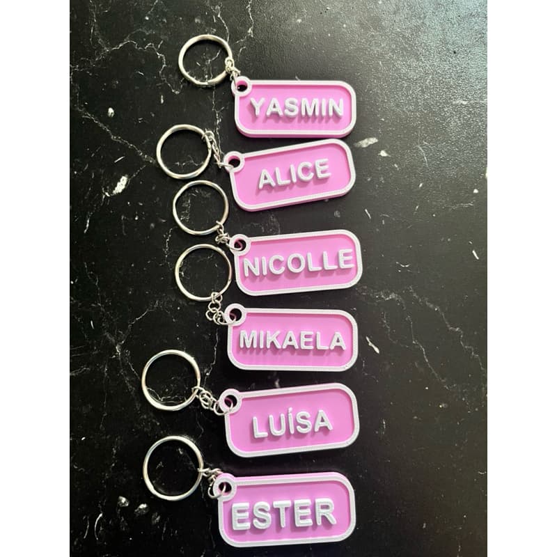 Chaveiro Personalizado com Nome  (1 Unidade)