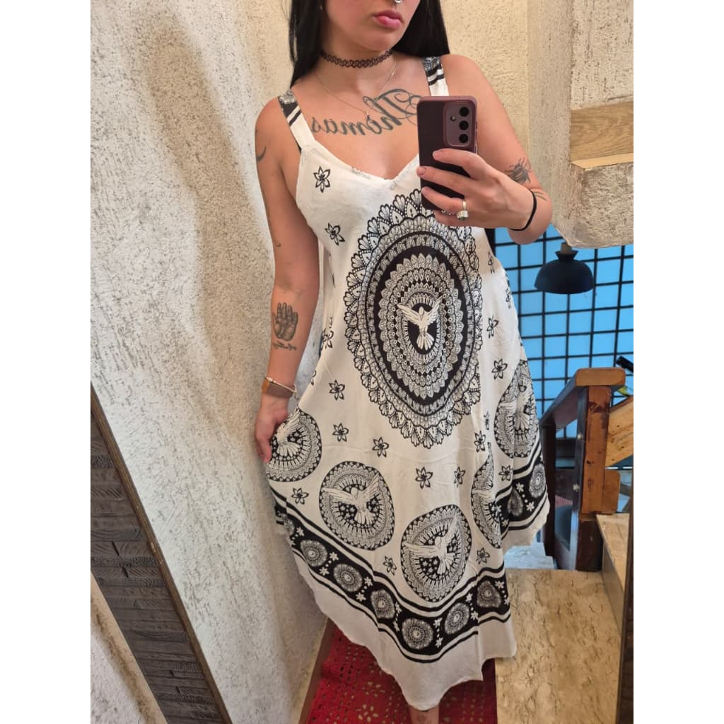Vestido Trapézio Feminino Indiano plus