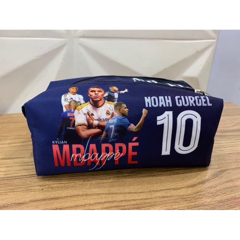 Estojo Escolar Duplo Personalizado com Nome Mbappé/Estojo Escolar PSG