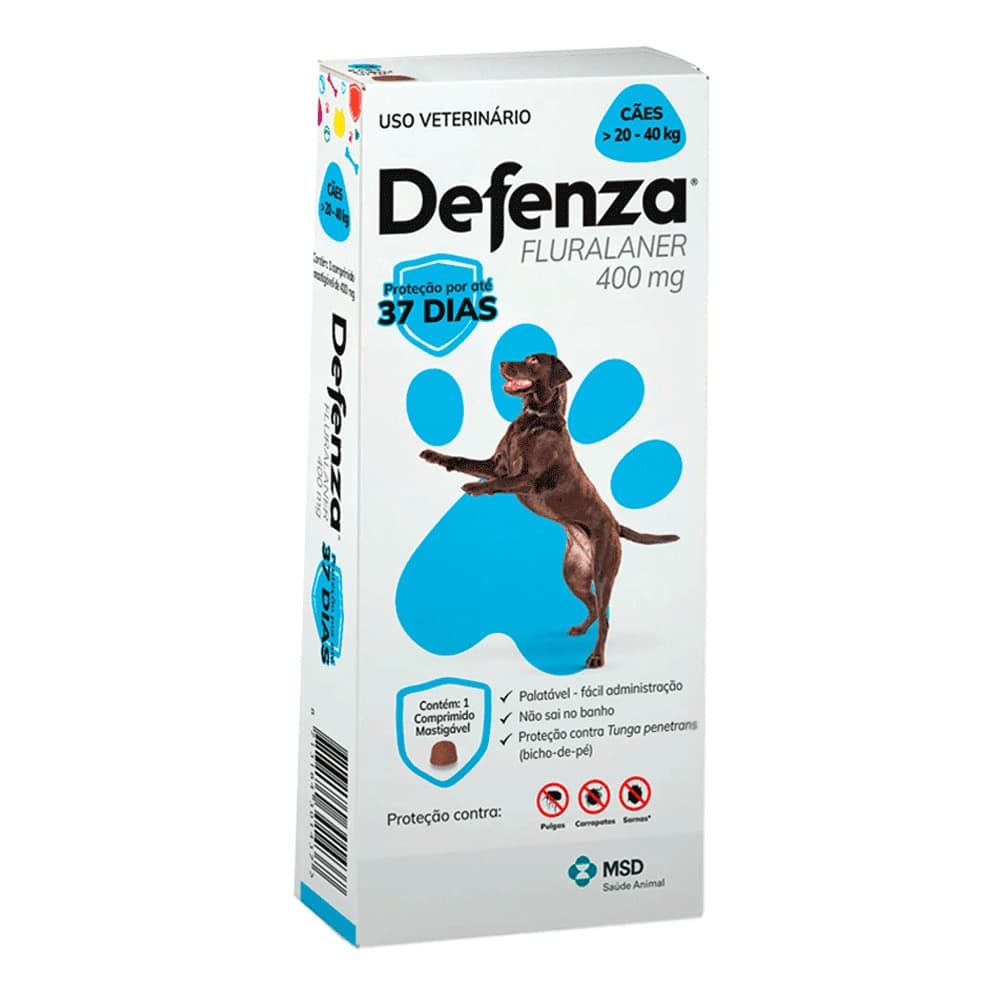 Defenza Remedio contra pulgas, carrapatos, sarnas e bicho de pé 20-40kg