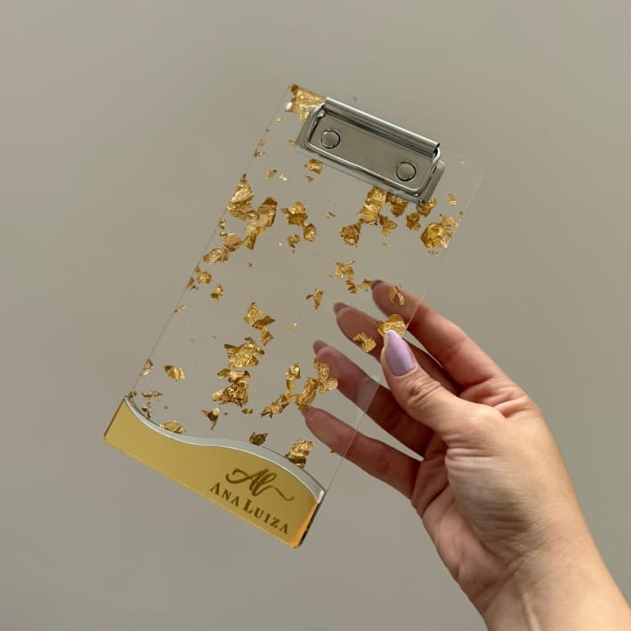 MINI PRANCHETA PRIME ACRÍLICA PERSONALIZADA 19X10,5 PARA FOLHA 10X15