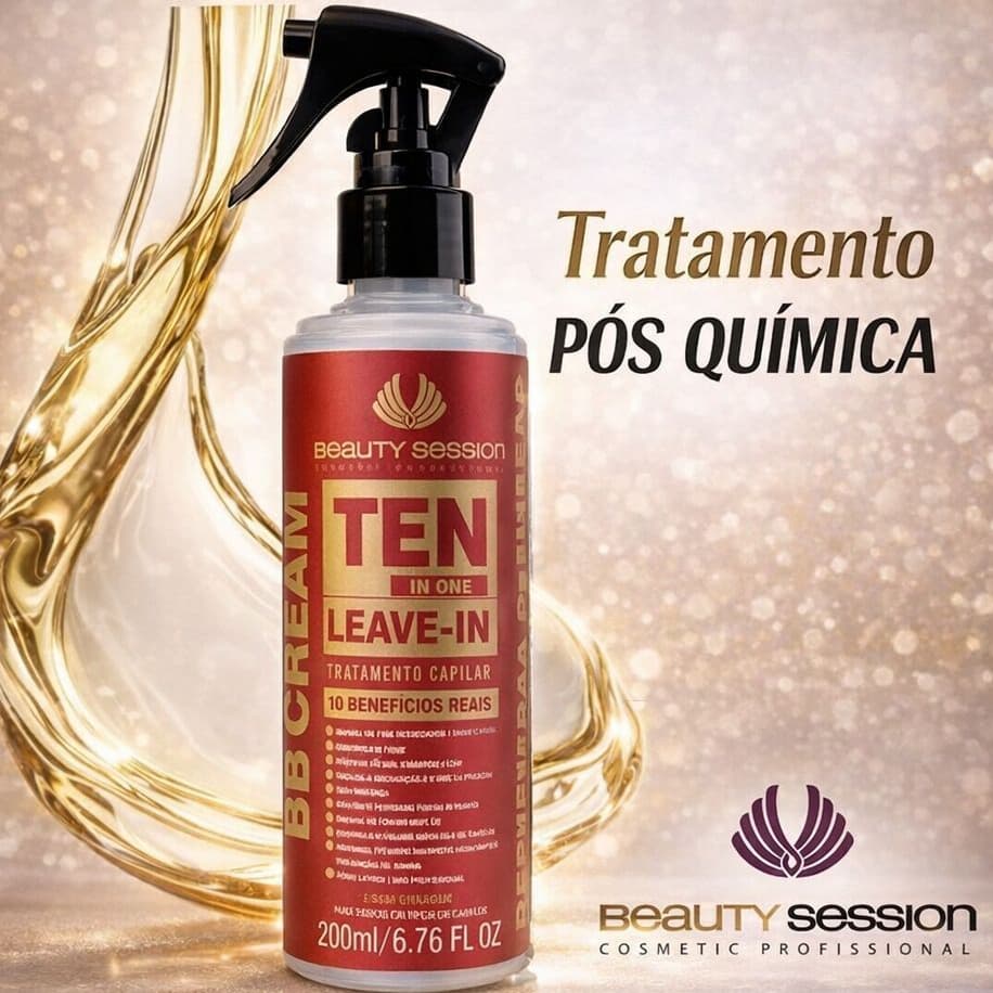 leave In Reconstrutor Ten In One 10 Beneficios 200 ml - Beauty Session Professional