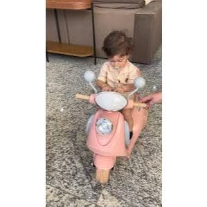 Moto Eletrica Infantil 6v Com Empurrador Rosa Carro Eletrico Crianca Veiculo Motorizado