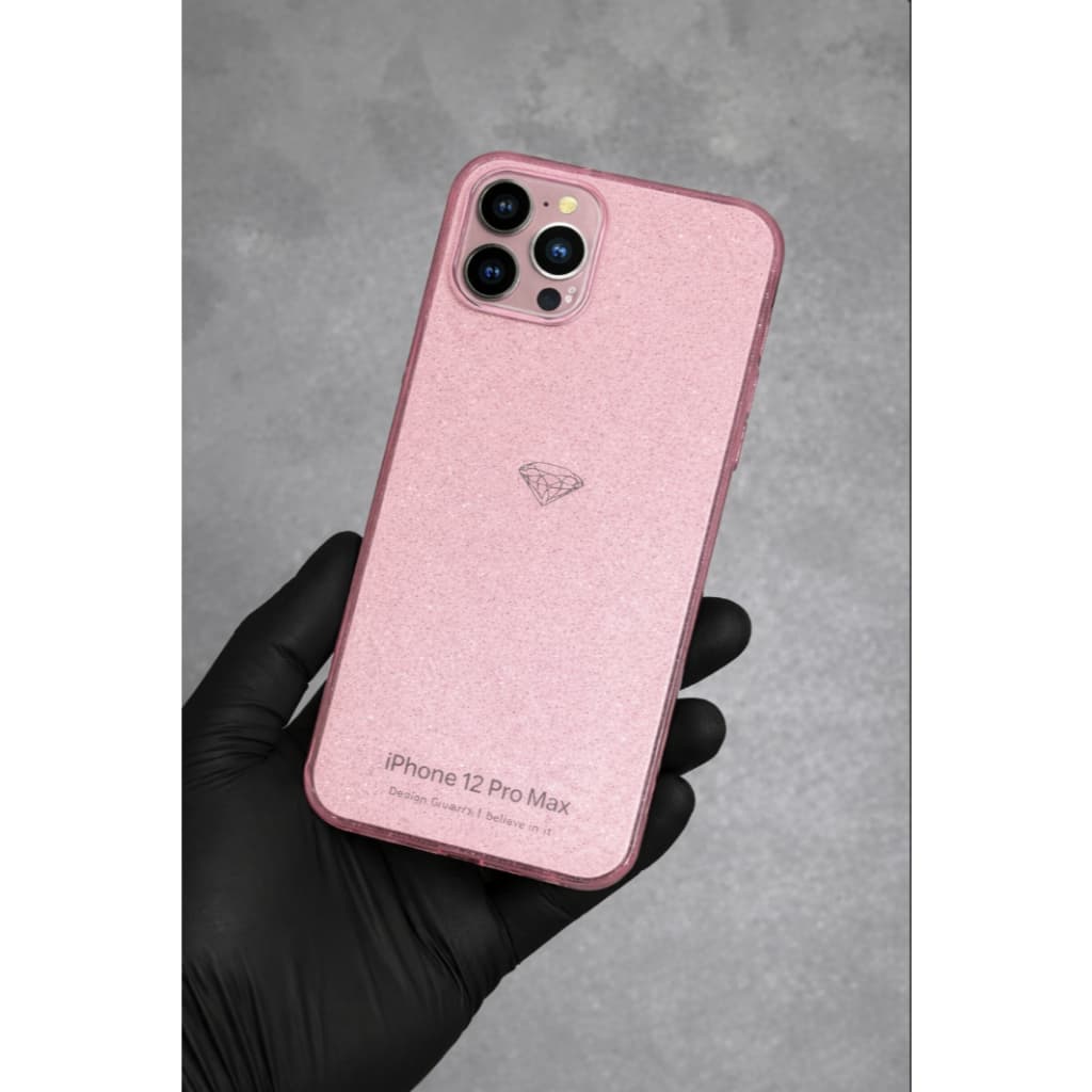 Capa Case Iphone 12 pro max Rosa Brilhante