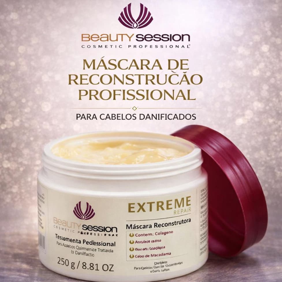 Máscara Reconstrução Extreme Repair 250 gr Beauty Session Professional