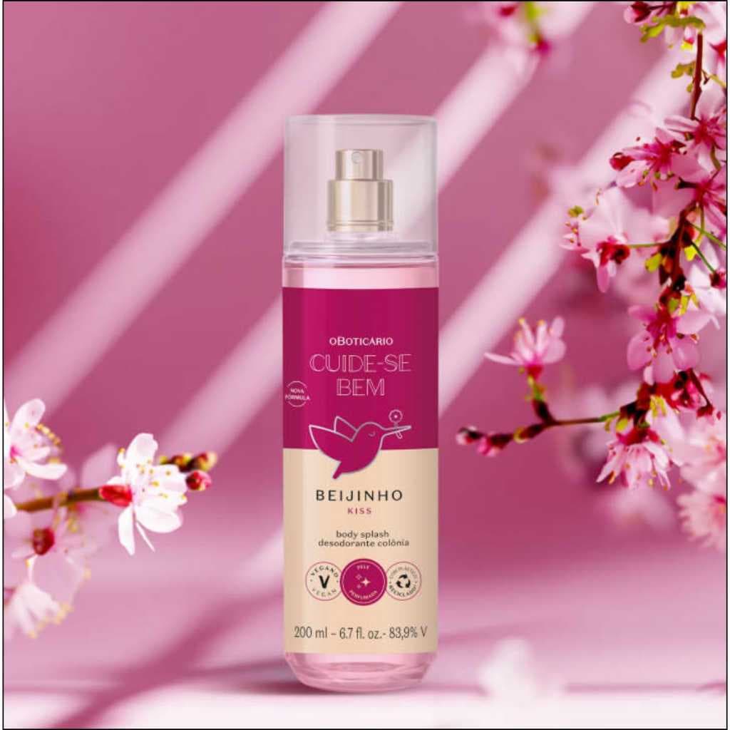 Body Splash Desodorante Colônia Cuide-se Bem Beijinho 200ml
