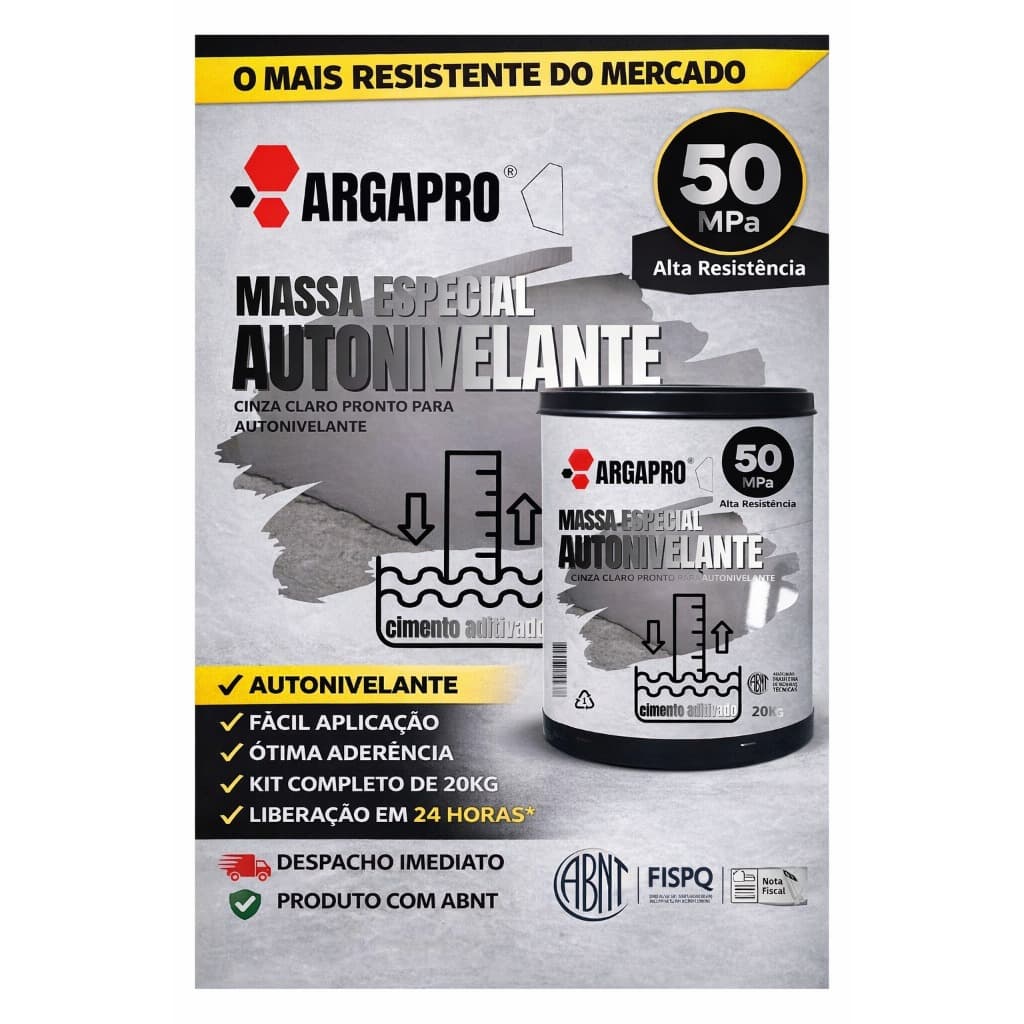 Autonivelante Regulador nivelador de pisos comum (interno) (PISO LIQUIDO )kit 20kg ARGAPRO