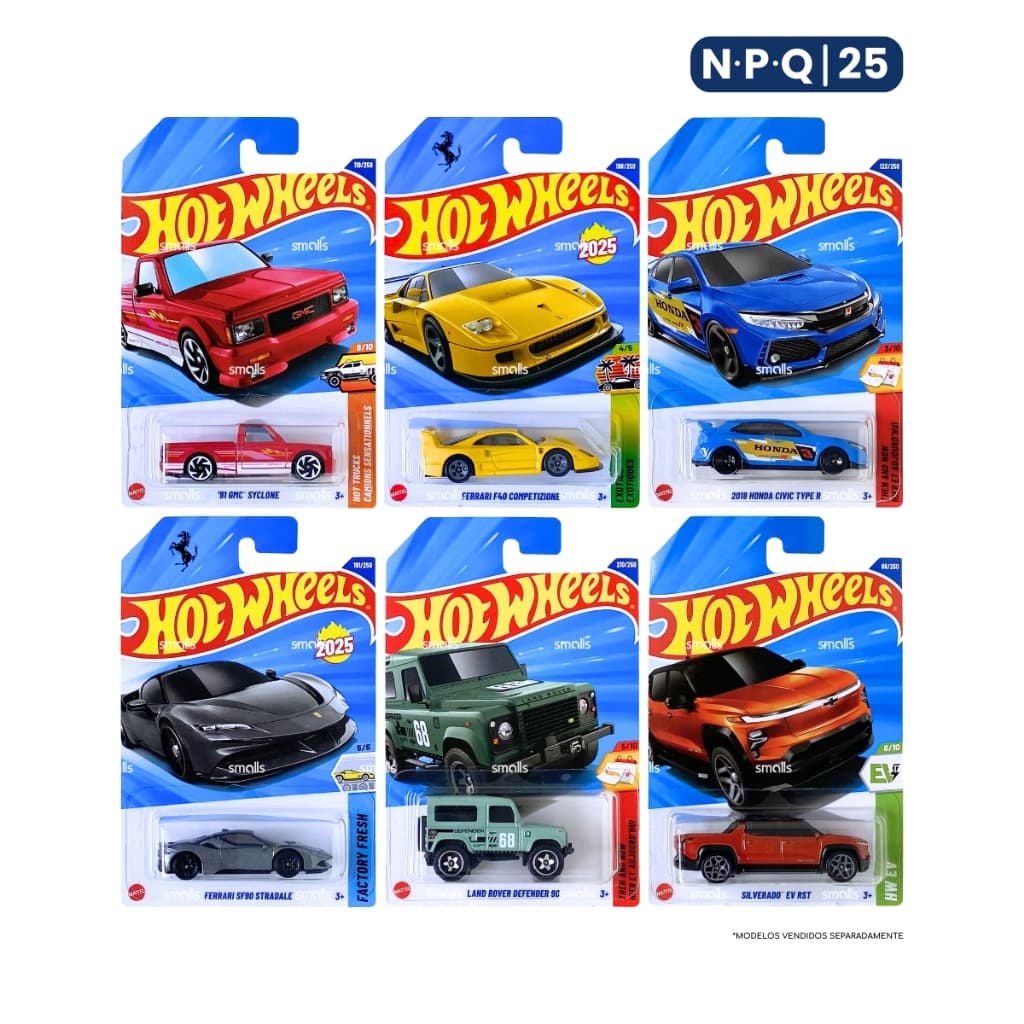 Hot Wheels - Carrinho à Escolha - N P Q - 1:64