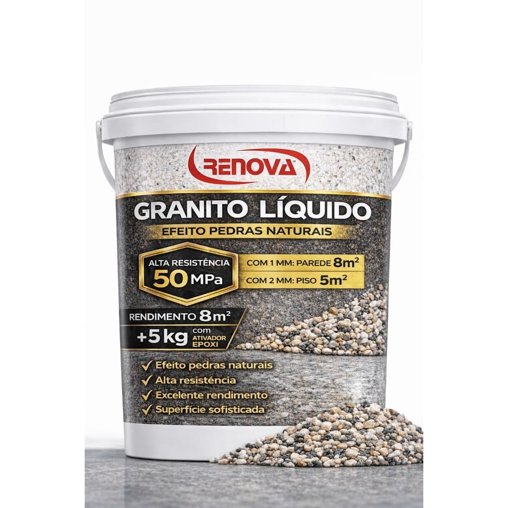 GRANITO LIQUIDO PISO E PAREDE EPOXI RENOVA 5KG