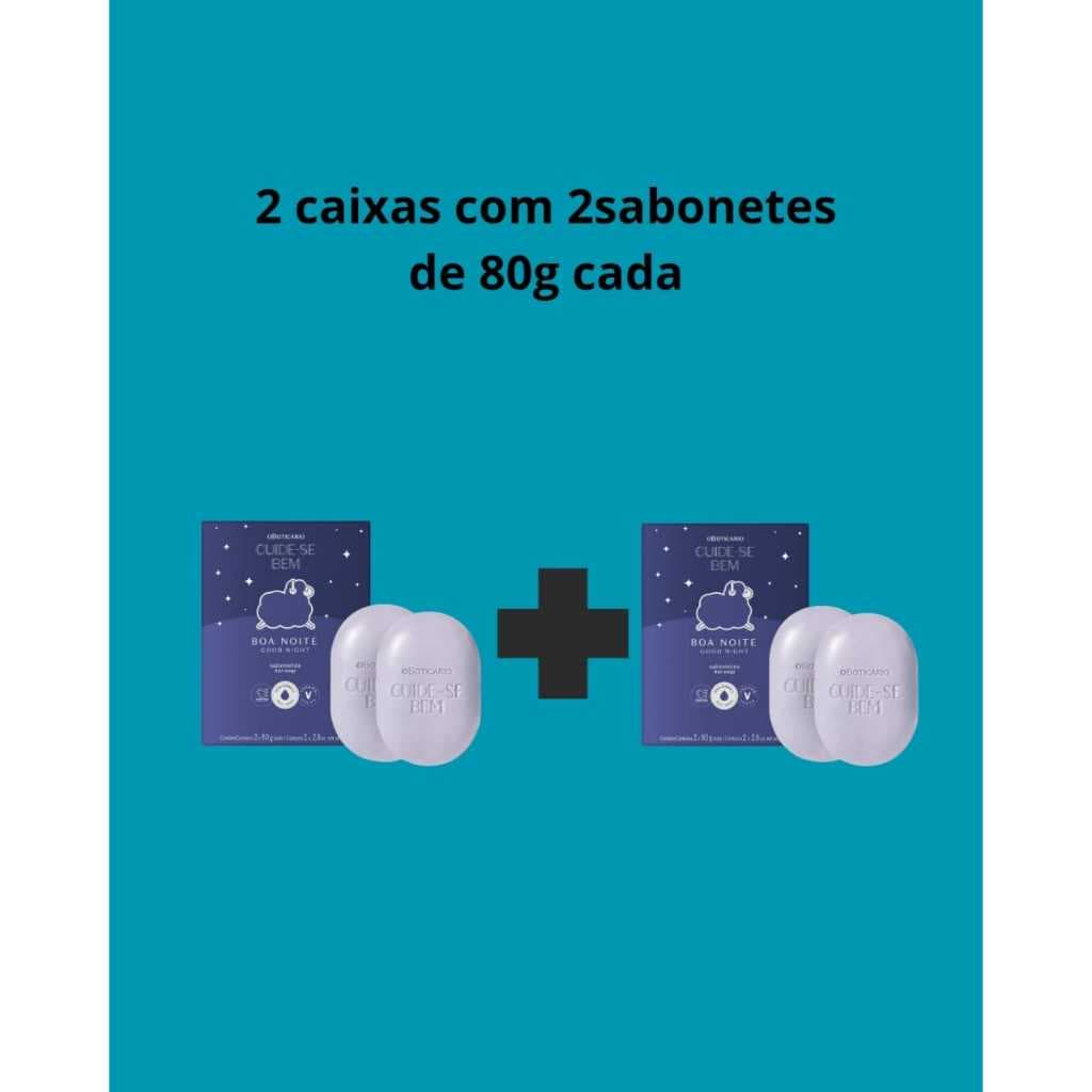 kit com 2 caixas de sabonete em Barra Cuide-se Bem Boa Noite 2x 80g