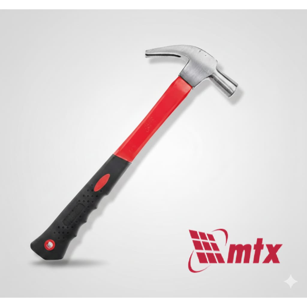 Martelo Unha Profissional MTX Cabo de Fibra de Vidro Emborrachado Original Resistente 25mm