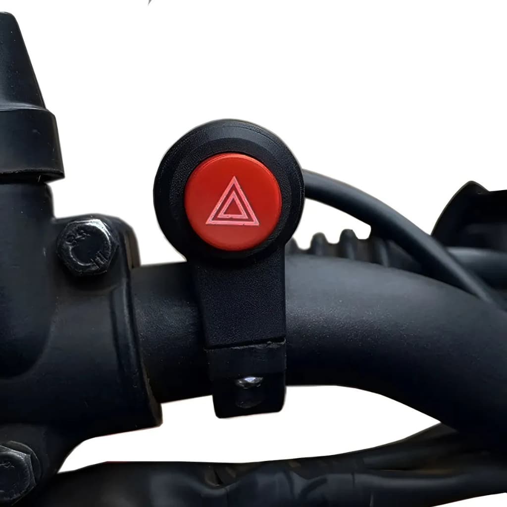 Interruptor Botão Pisca Alerta Universal Moto 3 Fios Suporte