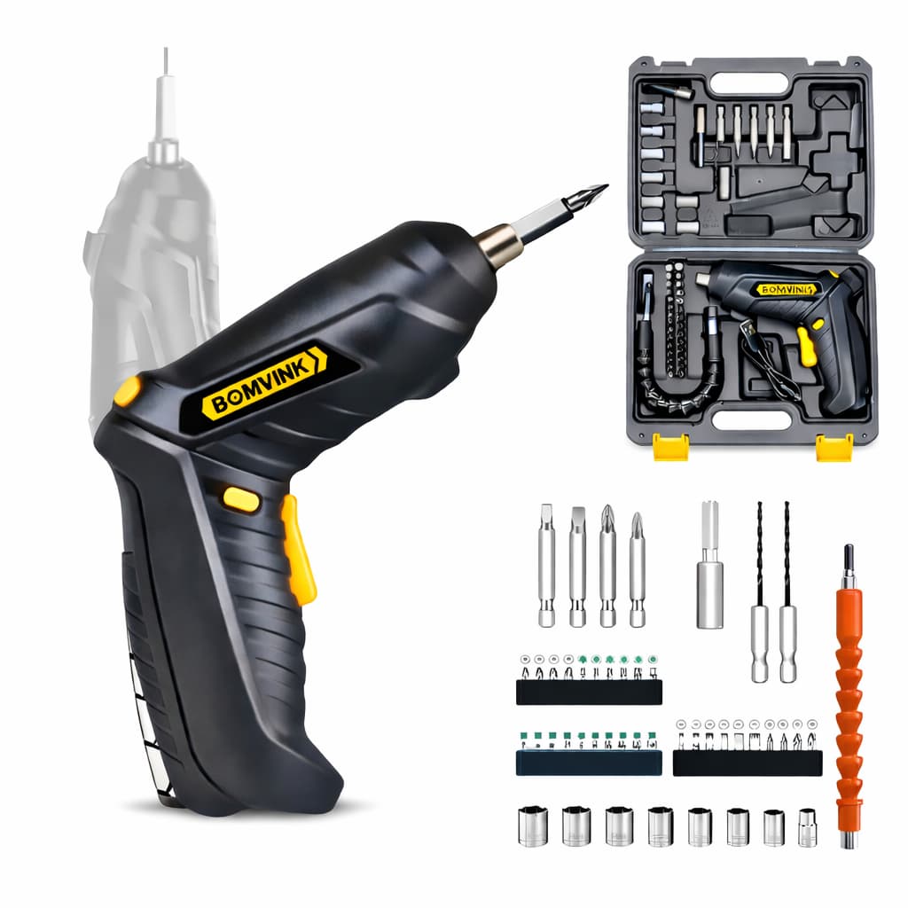 kit Parafusadeira/furadeira 47 pçs portátil carregador usb Leve forte desmontar e montar