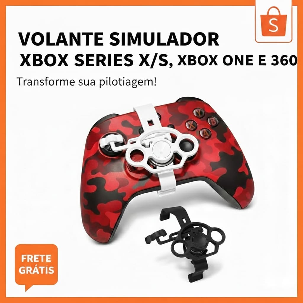 Mini Volante para Controle Compatível com Xbox Series X/S Xbox One DualSense Manete Jogo de corrida Com Rolamento