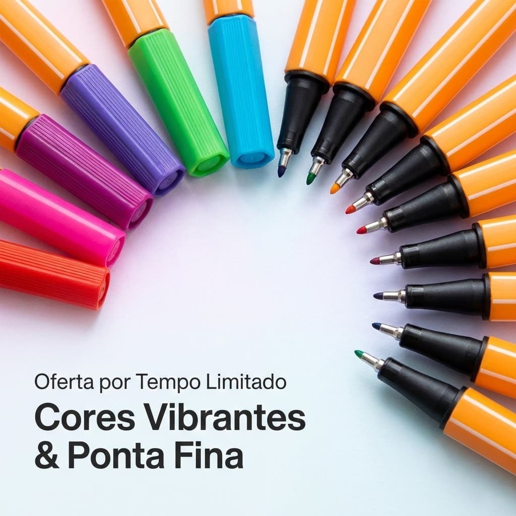 Kit Canetas Fine Line Ponta Fina 0.4mm Coloridas Arte e Lettering - Pronta Entrega 🇧🇷