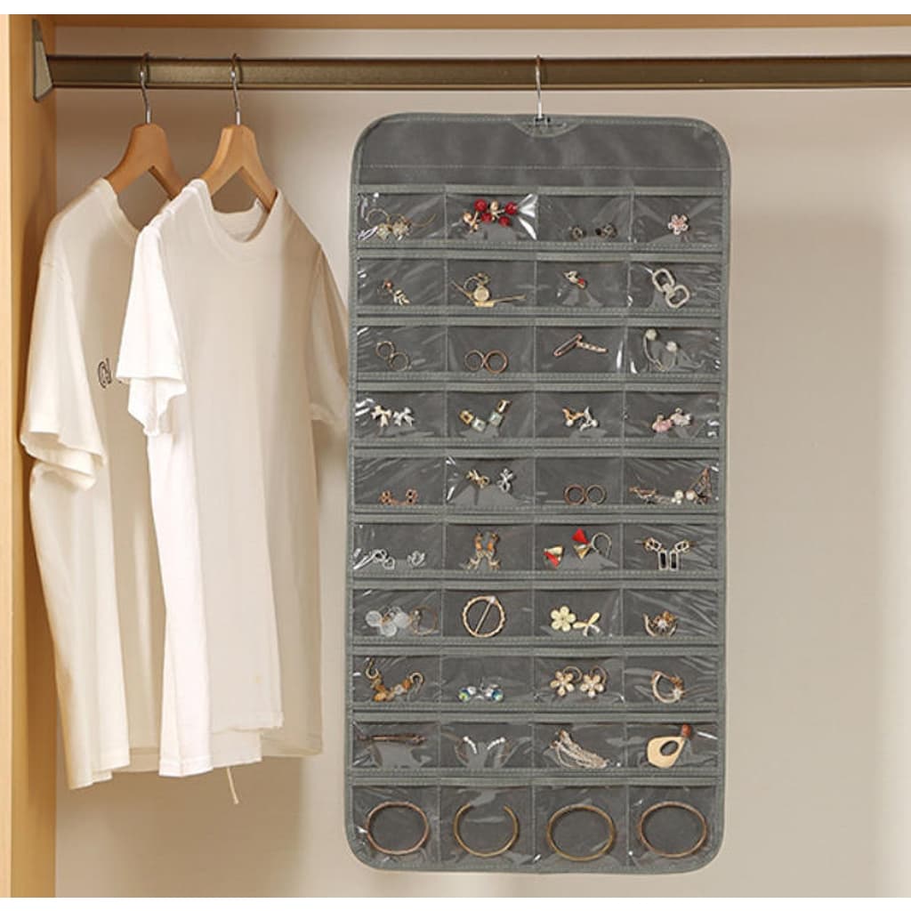 48/80 Bolso Porta Joias Organizador para brincos, presilhas de cabelo, anéis, colares, relógios