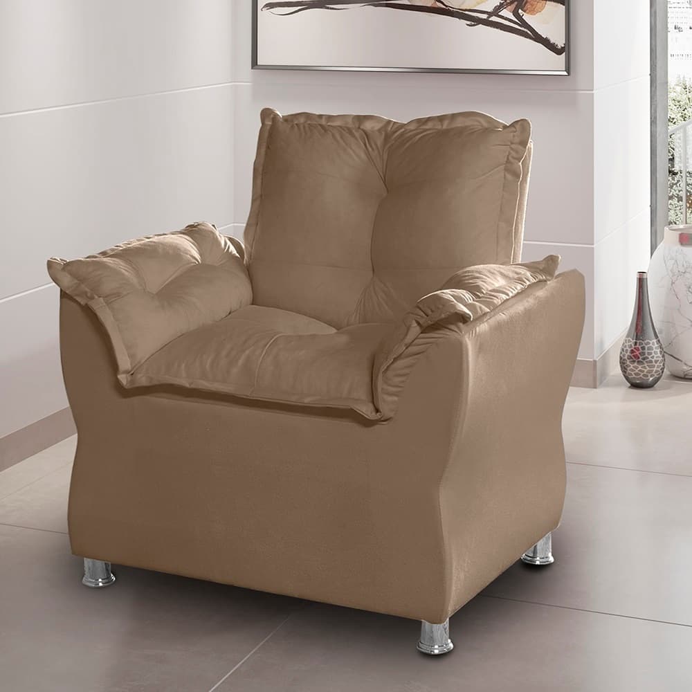 POLTRONA P/ SALÃO DE BELEZA P/ SALA DE ESTAR P/ AM E SALA DE ESPERA P/ CONSULTORIO CLINICA CAPPUCINO