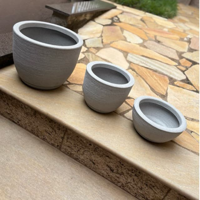 kit com vaso bojo n1 e n2 mais bacia n1 todos acompanham prato coletor
